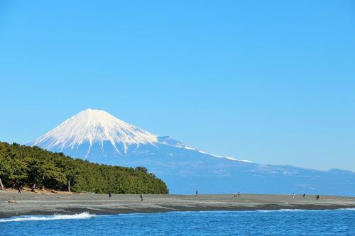 和歌に詠まれ、浮世絵にも描かれた奇跡の景勝地。[三保の松原